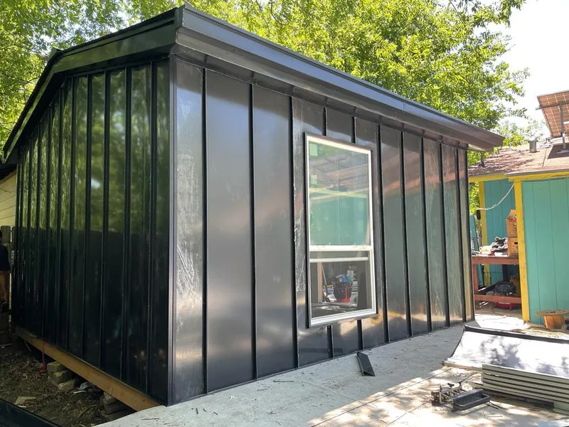 Black standing seam metal wall panels for Metal Roof Installation in Everman